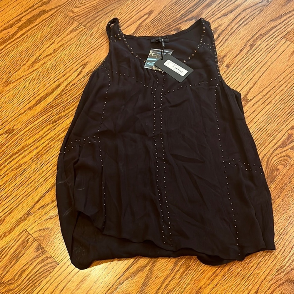 NWT PAIGE Woman’s Black Lisette Tank Size S